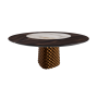 copy of TAVOLO ATRIUM KER-WOOD ROUND Ø160x74,5H - BRONZO/ROVERE
