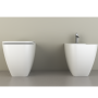 KUBO KIT FILO MURO VASO + BIDET + COPRIVASO SOFT CLOSE BIANCO OPACO