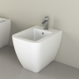KUBO BIDET A TERRA FILO MURO BIANCO OPACO