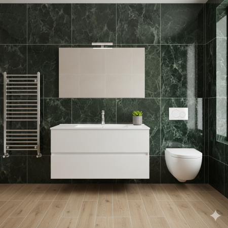 EASY COMPOSIZIONE BIANCO LUCIDO DA 100CM P45 H50