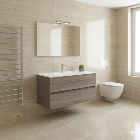 EASY COMPOSIZIONE ROVERE FUMO DA 100CM P45 H50