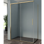ISCHIA CORNER 1 SLIDING DOOR TRANSPARENT GLASS GOLD PROFILE