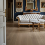 Prefinished European Oak Parquet, Thames, Brushed, Planed, Smoked, UV Oil, ABCD Selection