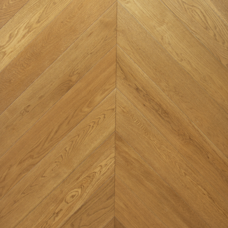Parquet Prefinito Rovere Europeo, Spina Francese Mielato, Spazzolato, Verniciato, Scelta Ab, 14-3x125x680mm