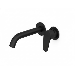 RIVO WALL-MOUNTED BASIN MIXER 215MM MATTE BLACK