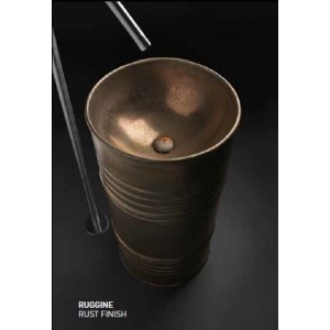 KERASAN ARTWORK LAVABO FREESTANDING BARREL RUGGINE