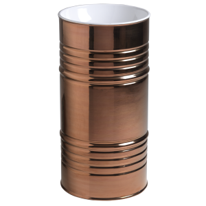 KERASAN ARTWORK LAVABO FREESTANDING BARREL BIANCO/ORO ROSA