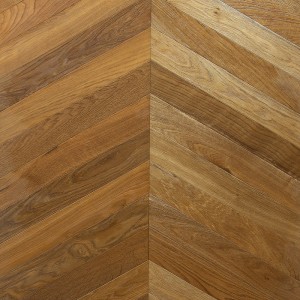 Hungarian Herringbone Oak Dark C-603 Gubbio, Smoked, Brushed, Varnished, Grade Abcd 10-3x90x550mm