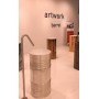 KERASAN ARTWORK LAVABO FREESTANDING BARREL BIANCO/ORO