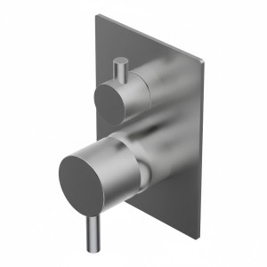 DIAMETRO35 S BUILT-IN SHOWER MIXER WITH DIVERTER - EXTERNAL PART BRUSHED