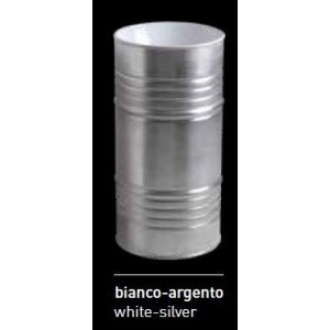 KERASAN ARTWORK LAVABO FREESTANDING BARREL BIANCO/ARGENTO