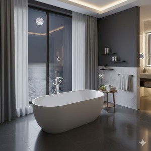 DREAM VASCA CENTRO STANZA 150x75 BIANCO LUCIDO