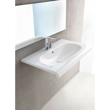 FLUID LAVABO 80 SOSPESO BIANCO LUCIDO