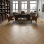Parquet Prefinito Rovere Chevron, Spina Francese 45 °, Naturale, Spazzolato, Verniciato Acqua Uv, Scelta Abc,