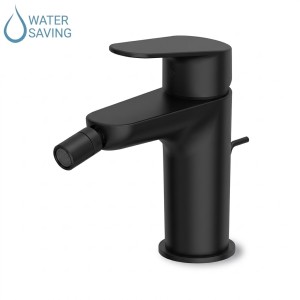 RIVO MISCELATORE BIDET C/ SCARICO NERO OPACO