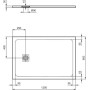 ULTRA FLATS+ PIATTO DOCCIA RETTANGOLARE 140x80 Bianco