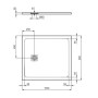 ULTRA FLATS+ PIATTO DOCCIA RETTANGOLARE 100x90 Bianco