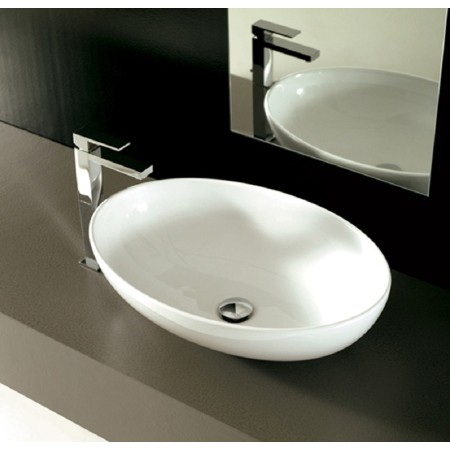 SAN MARCIANO CERAMICHE SOFTLY LAVABO APPOGGIO 59X42 BIANCO LUCIDO