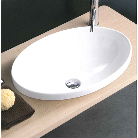 SAN MARCIANO CERAMICHE SOFTLY LAVABO A INCASSO 4CM BIANCO LUCIDO