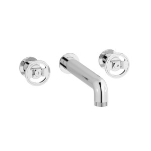 BOLD ROUND WALL-MOUNTED BASIN MIXER WITH LEVERS