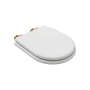 ELLADE SLOW-CLOSING TOILET SEAT COVER WITH GOLD HINGE