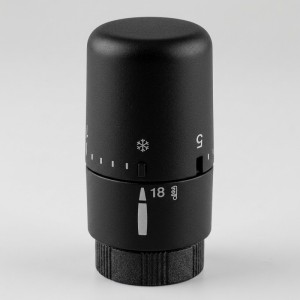 TESTA TERMOSTATICA NERO OPACO K1