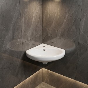 LAVABO SLEEPY AD ANGOLO 47X33 BIANCO LUCIDO