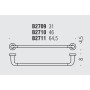 COLOMBO ACCESSORI BAGNO BASIC TOWEL HOLDER 31CM