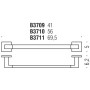 COLOMBO ACCESSORI BAGNO BASIC Q TOWEL HOLDER 39.5cm