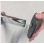 LINEA G ZEN PIANTANA PORTA SCOPINO IN METALLO + PORTA ROTOLO -ARDESIA