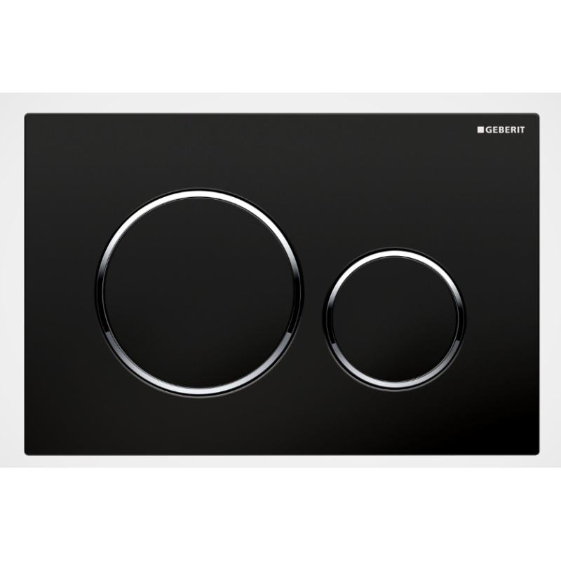 GEBERIT SIGMA 20 PLACCA NERA-CROMO-NERA