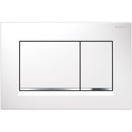 GEBERIT SIGMA 30 PLACCA BIANCA-CROMO-BIANCA