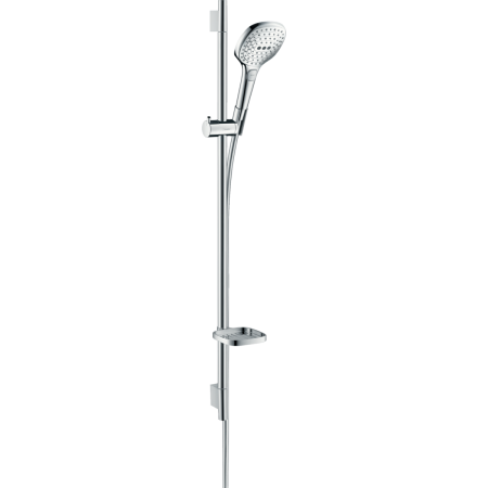 HANSGROHE RAINDANCE SELECT E SET DOCCIA 120 3JET CON ASTA DOCCIA 90 CM E PORTASAPONE BIANCO/CROMO