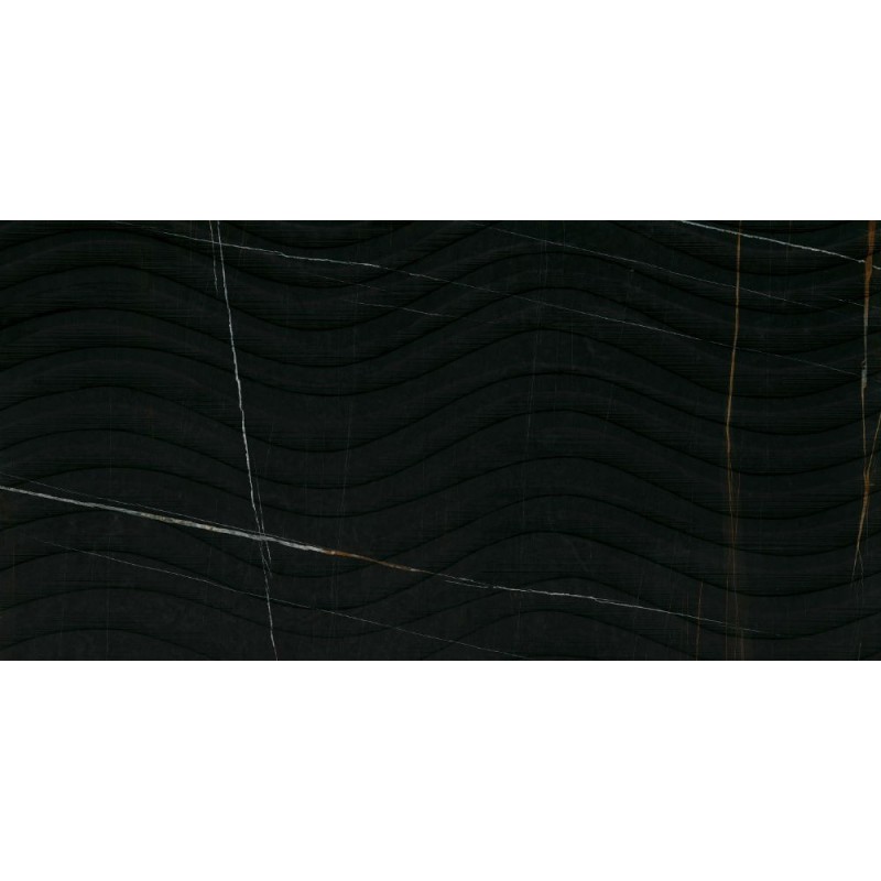 IMPRONTA ITALGRANITI MARBLE EXPERIENCE SAHARA NOIR ONDA 60X120 SP 9,5