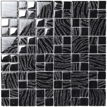 BOXER MOSAICO DREAM BLACK SILVER 29.8X29.8