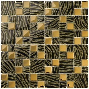 BOXER MOSAICO GOLD BLACK 29.8X29.8