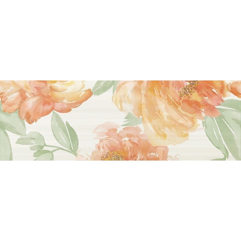 PAUL CERAMICHE GLOW INSERTO PEONY IVORY A+B 33,3x100