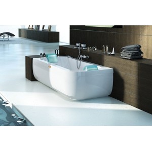 JACUZZI® AQUASOUL DOUBLE VASCA IDROMASSAGGIO 190X90X57 H BIANCO LUCIDO
