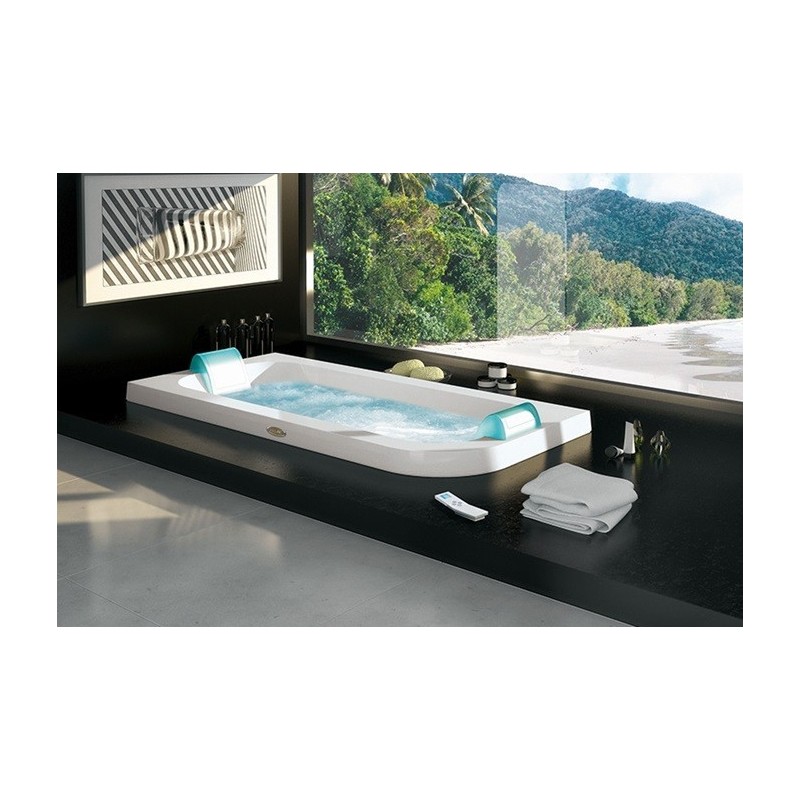 JACUZZI® AQUASOUL DOUBLE VASCA IDROMASSAGGIO 190X90X57 H BIANCO LUCIDO