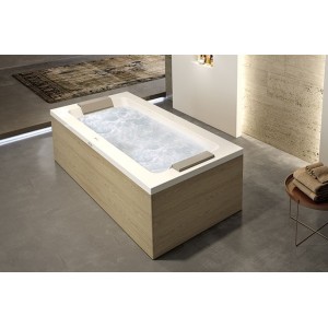 JACUZZI® SHARP DOUBLE 190X90X57H VASCA IDROMASSAGGIO BIANCO LUCIDO