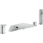 NOBILI LOOP BATHTUB EDGE MIXER WITH WATERFALL SPOUT