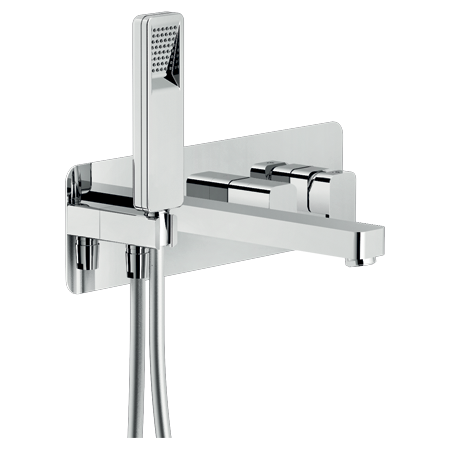 NOBILI LOOP BATHTUB - SHOWER MIXER WITH 2-WAY BUILT-IN SHOWER SET