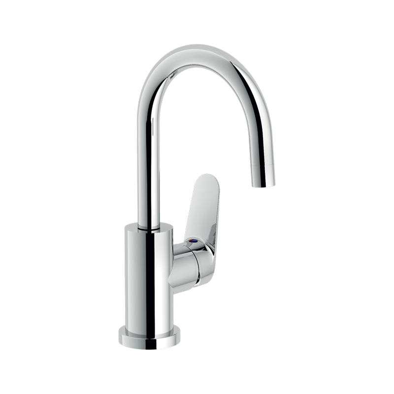 NOBILI BLUES LAVABO MISCELATORE INCURVATO CON SCARICO CLICK CLAC