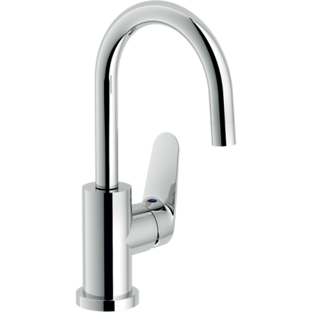 NOBILI BLUES LAVABO MISCELATORE INCURVATO CON SCARICO CLICK CLAC