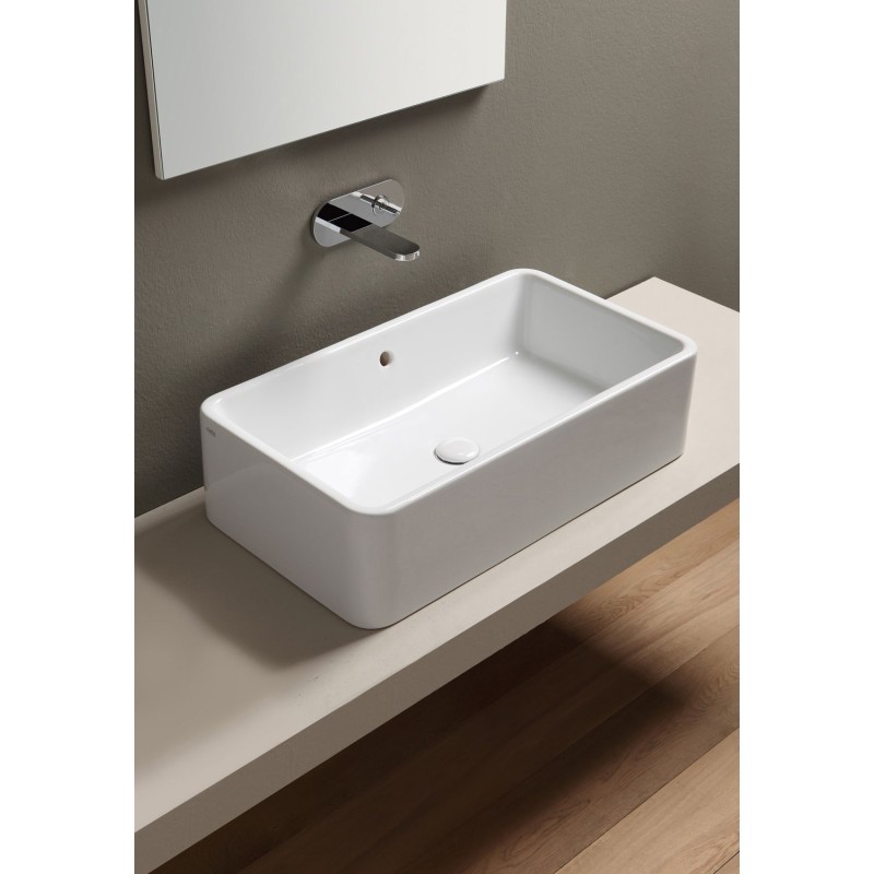 SANITARI CIELO SHUI LAVABO 75 RETTANGOLARE C/TROPPO PIENO