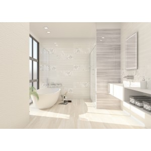 PAUL CERAMICHE STUDIO INSERTO NINFEE GRIGIO 25X75