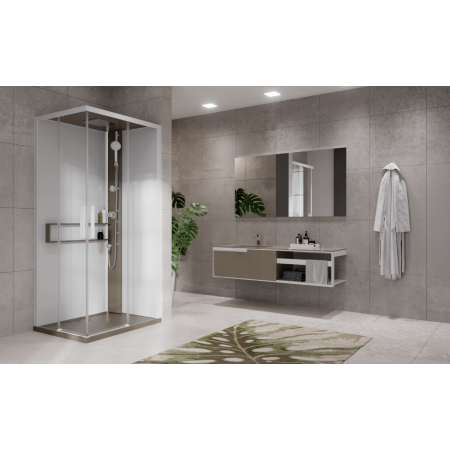 NOVELLINI GLAX 2.0 2A 100X70 CABINA MULTIFUNZIONE APERTURA 2 ANTE SCORREVOLI