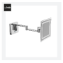 INDA SPECCHIO INGRANDITORE A PARETE A LED C/DOPPIO SNODO QUADRATO CROMO