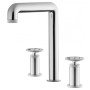 IB RUBINETTERIE BOLD ROUND HIGH THREE-HOLE BASIN MIXER WITH CLICK-CLACK WASTE
