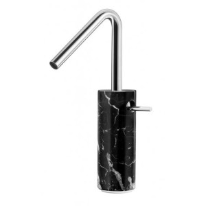 MARMO HIGH BASIN MIXER WITH CLICK-CLACK DRAIN BLACK IB RUBINETTERIE MARMO HIGH BASIN MIXER WITH BLACK CLICK-CLACK DRAIN